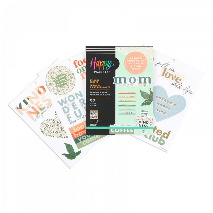 The Happy Planner Apricot and Sage Mom Large Sticker Value Pack *Regular $29.95