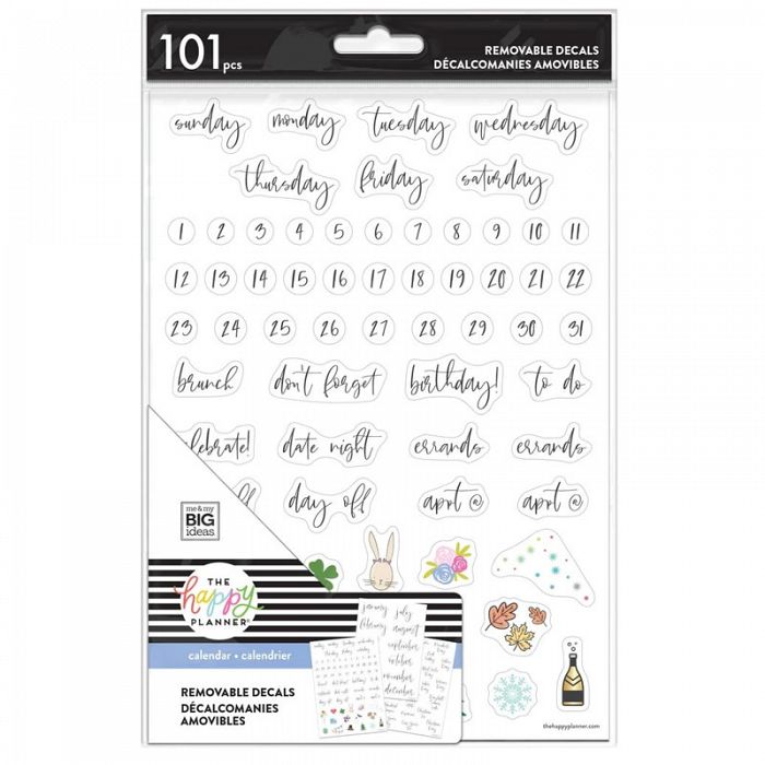 The Happy Planner Blush Dry Erase Removable Decals